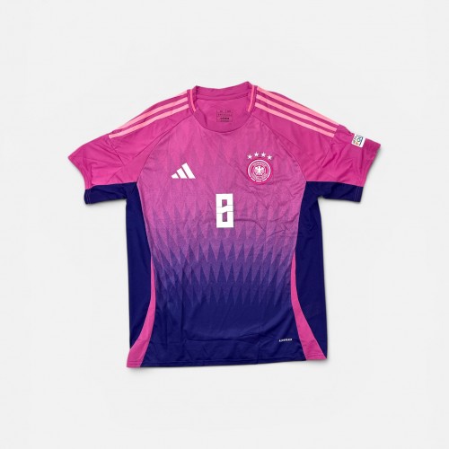 Adidas Germany Away Jersey #8 Kroos EURO 2024 Ροζ Ποδοσφαιρική Φανέλα